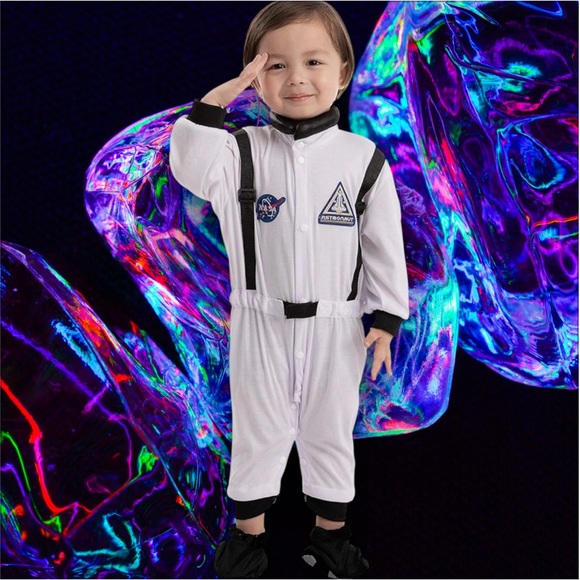 🆕NASA Kids White Astronaut Costume - Picture 3 of 13